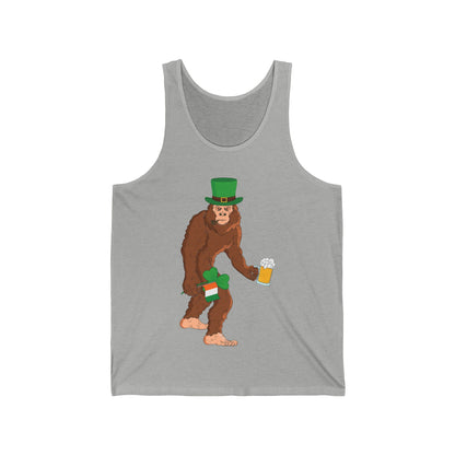 Funny Leprechaun Bigfoot St Patricks Day Sasquatch Irish Flag Tank Top For Men Women Tank Top