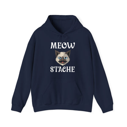 Meowstache Cat Mustache Moustache Beard Bearded Kitten Lovers Hoodie For Men Women Hoodie