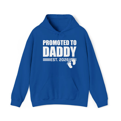 Mens Promoted To Daddy 2026 Pregnancy Announcement Gift Hoodie
