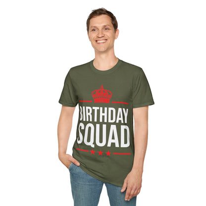 Funny Birthday Squad For Birthday Celebration T-Shirt For Men Women Kids