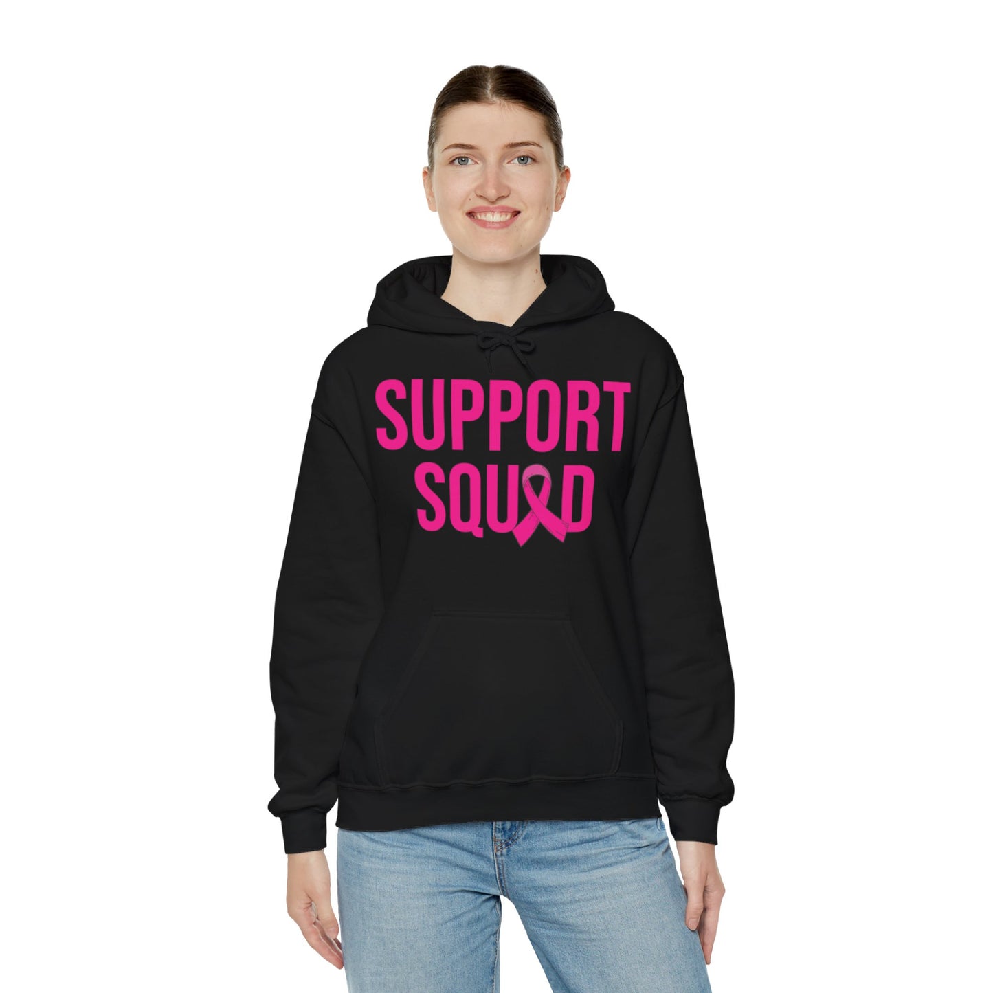 Support Squad Breast Cancer Warrior Awareness October Pink Hoodie