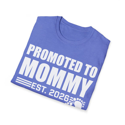 Promoted To Mommy 2026 Pregnancy Announcement Mothers Day Mom To Be T-shirt