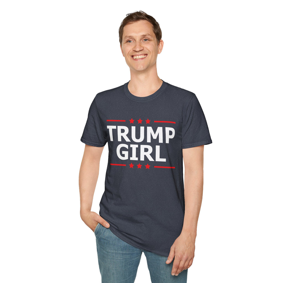 Cute Trump Girl Republican US Flag 2024 Vintage Vote T-Shirt