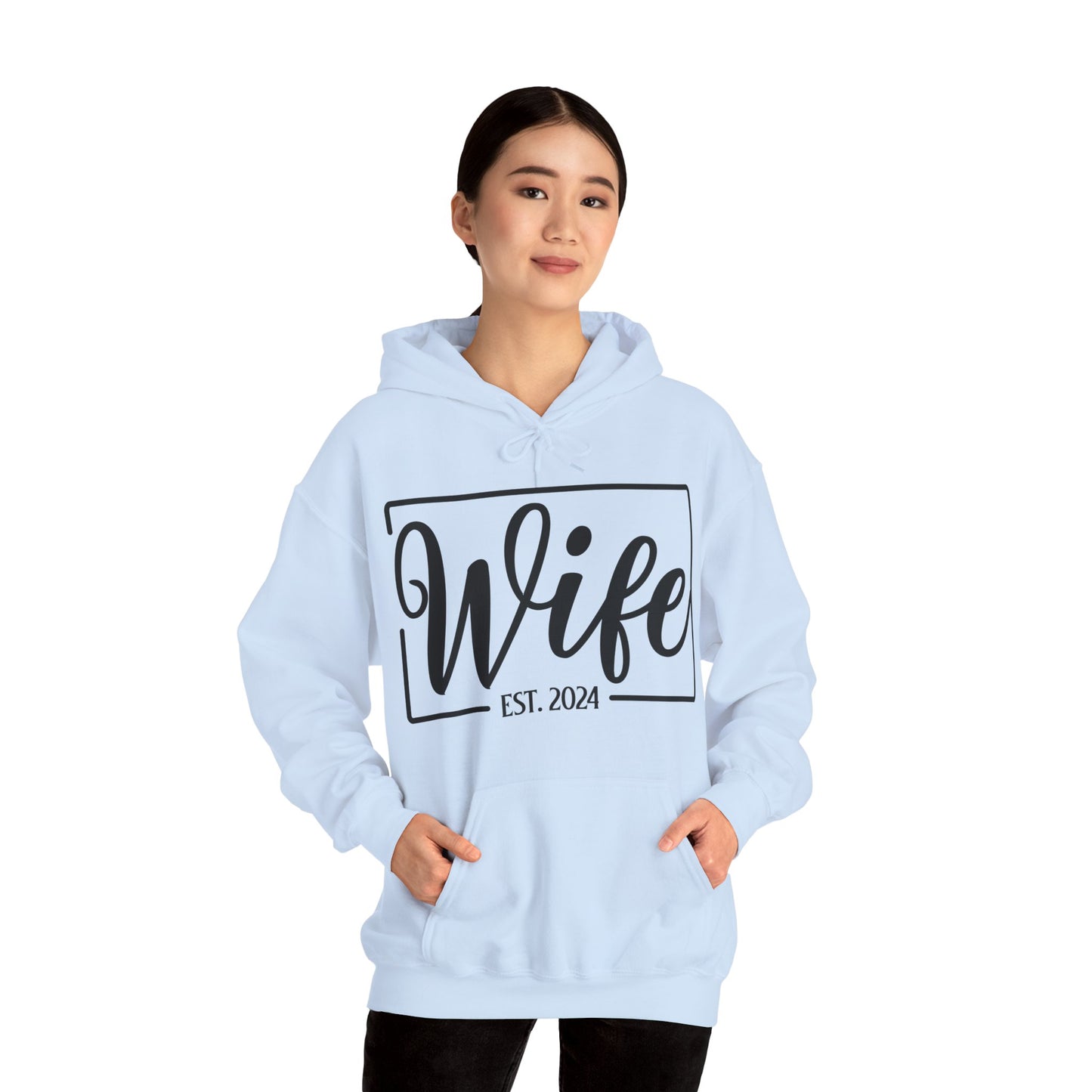 Wife Est 2024 Just Married Honeymoon Wedding Couples  Hoodie For Women Hoodie