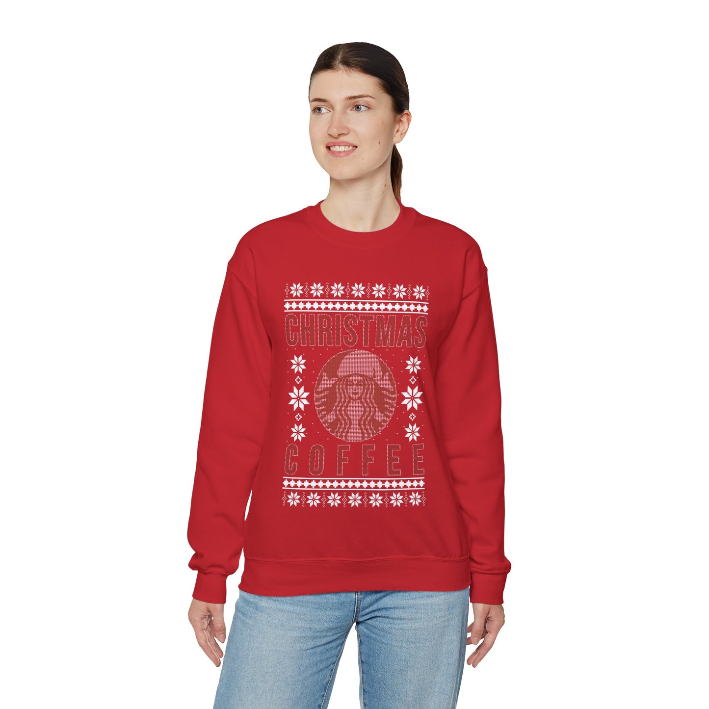 Funny Star Coffee Bucks Lovers, Coffee Lovers Caffeine Christmas Coffee, Christmas Ugly Jumper Sweater Sweatshirt