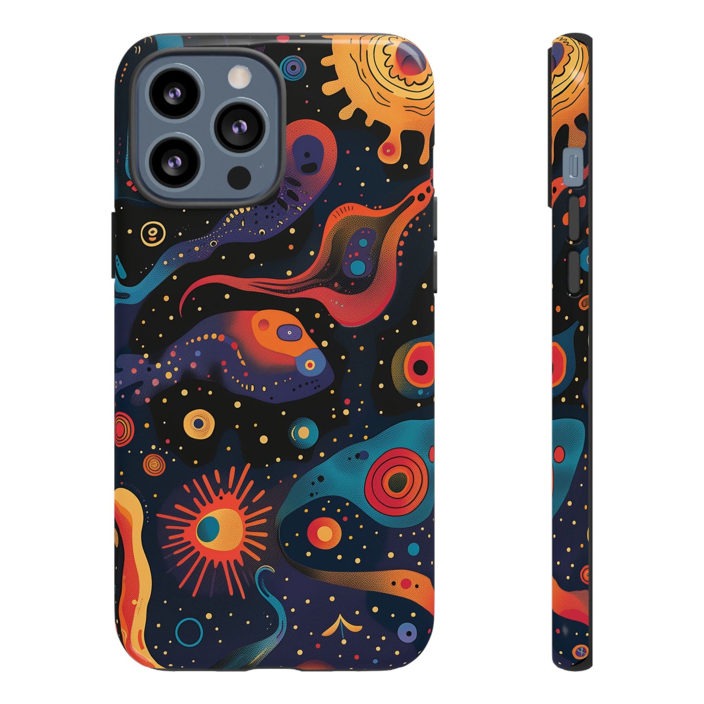 Space Oddity Pattern iPhone 13 14 15  16 Pro Max Plus Case Wireless Charging Compatible Tough Cases Protection, Magnetic Phone Case for iPhone Classic Series