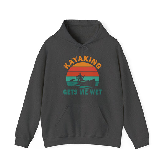 Funny Kayaking Gets Me Wet Paddling Boating Vintage Kayaker Hoodie