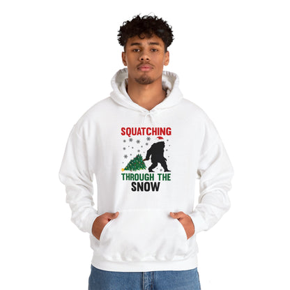 Squatching Through The Snow Funny Bigfoot Christmas Sasquatch Hoodie