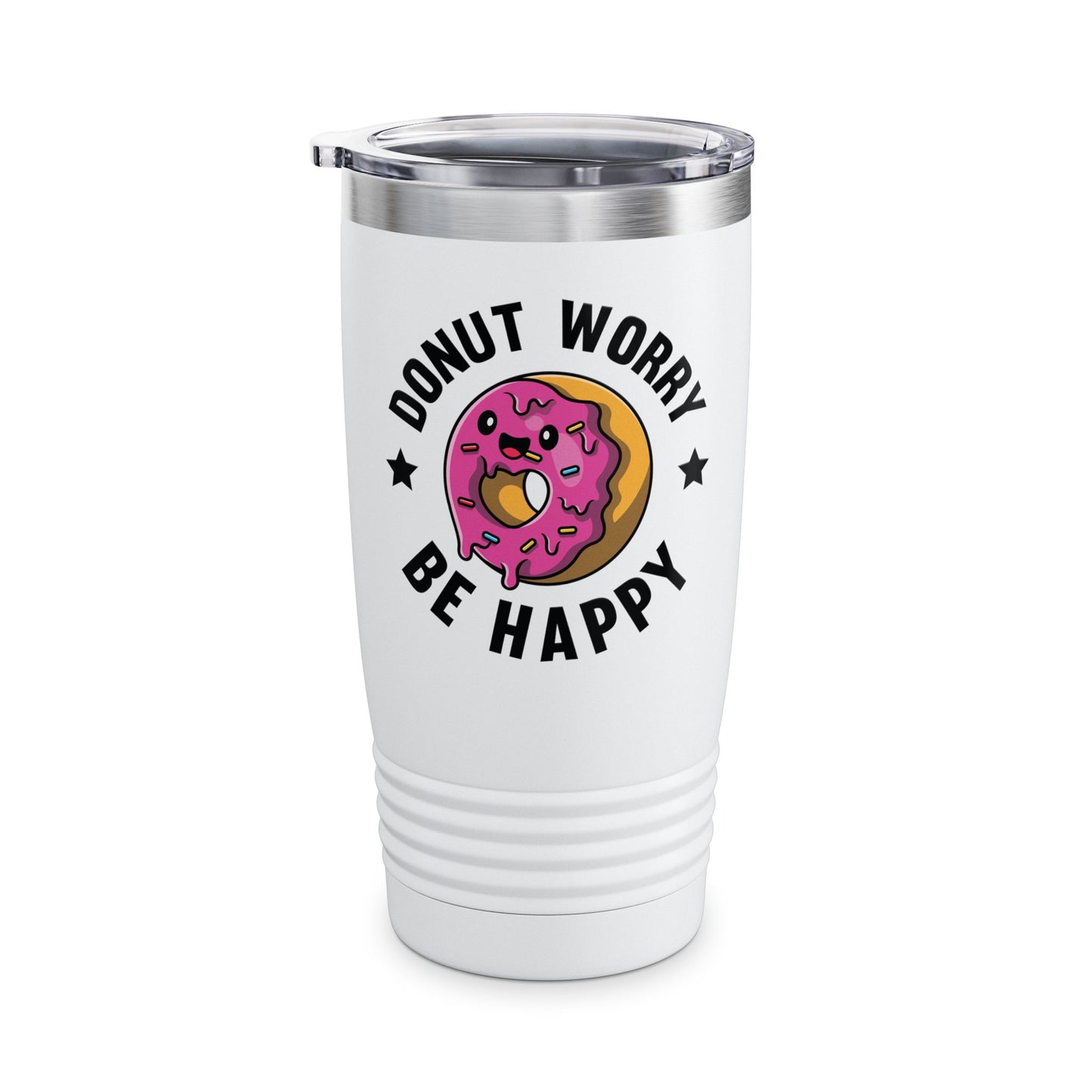 Funny Donut Worry Be Happy Foodie Donut Lovers Tumbler For Men Women Tumbler