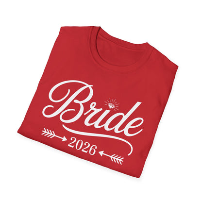 Bride Est 2026 Married Wedding Bridal Party Bachelorette T-Shirt For Women