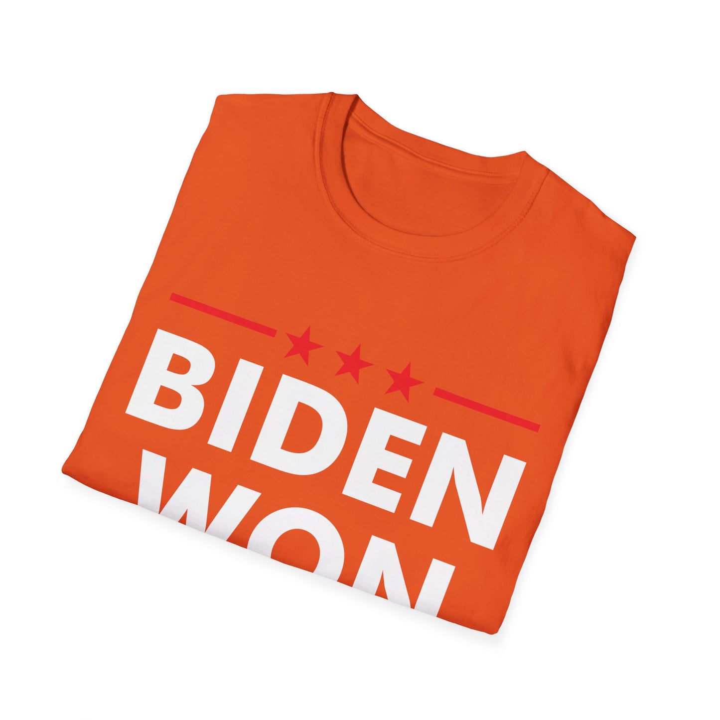 Biden Won Get Over It Patriotic Pro Joe Anti Trump Funny T-Shirt