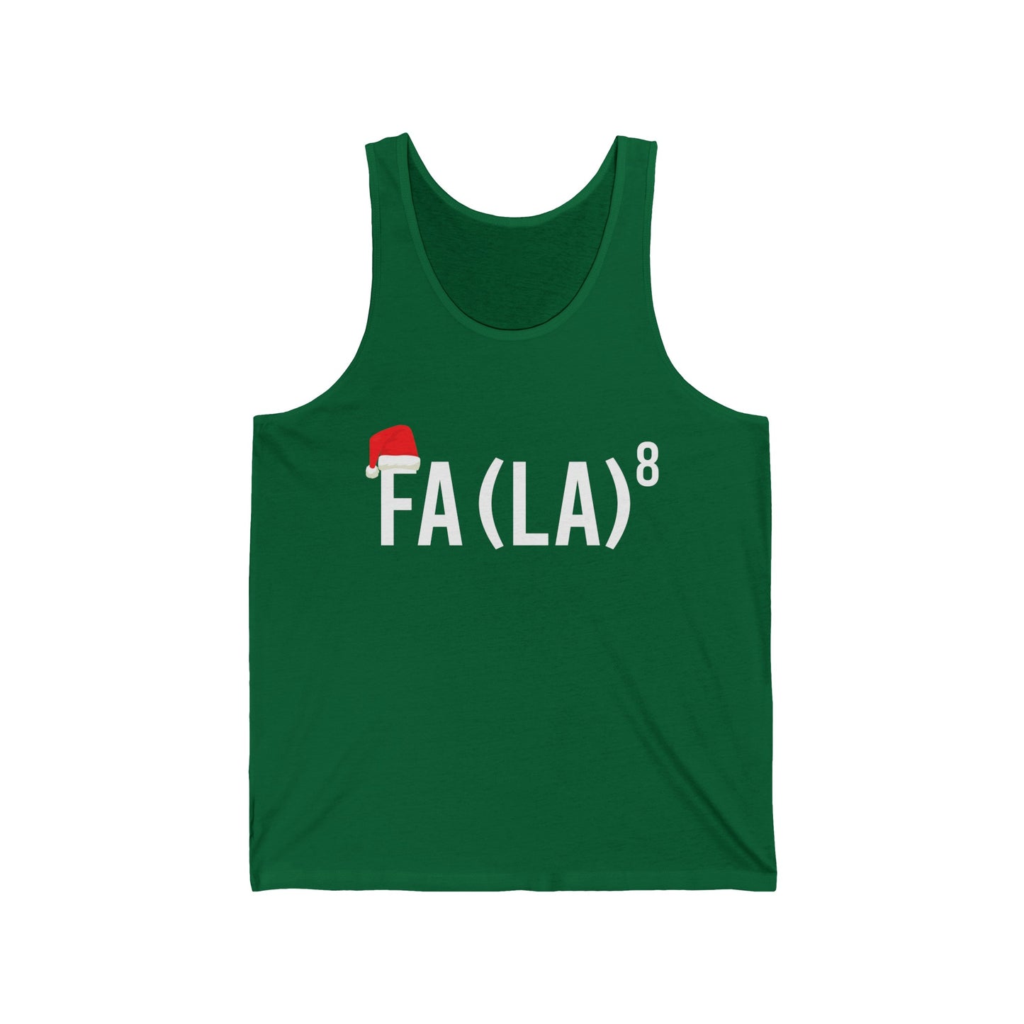 Funny FA (LA) 8 Christmas Santa FA La Math Nerd Geek Gift Tank Tops For Men Women