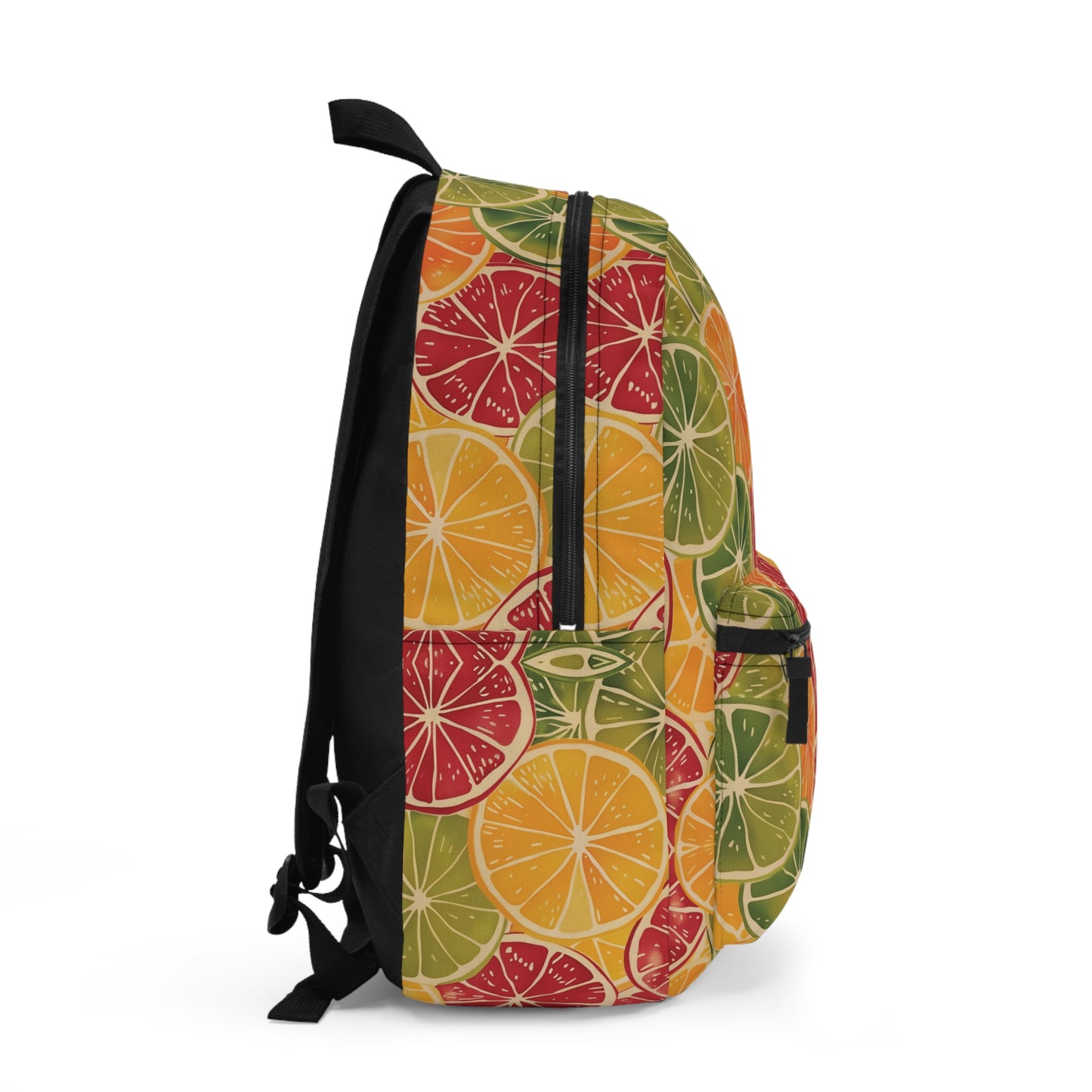 Citrus Burst Vibrant Color Pattern Backpacks for Men Women Kids School Travel, Capacity School Backpacks