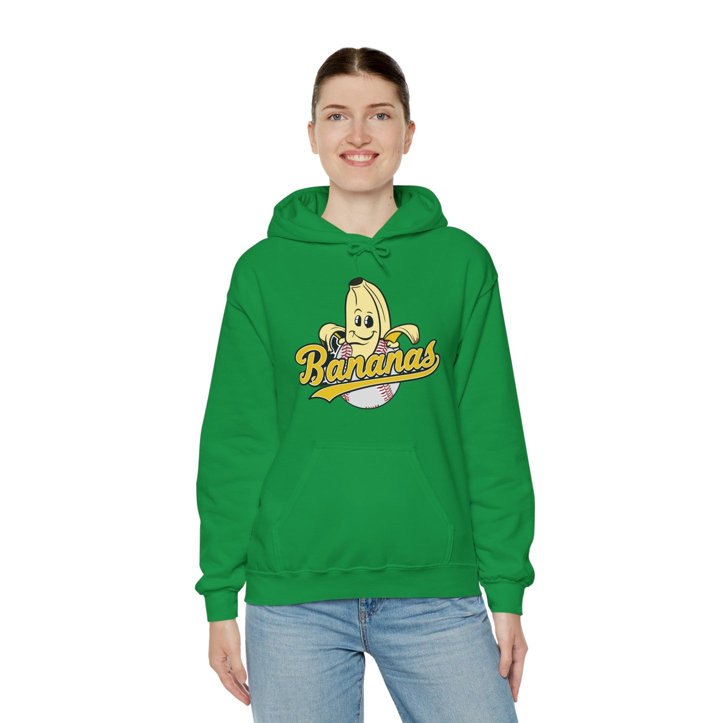 Funny Let's Go Bananas Baseball Hoodie For Baseball Lovers Men Women Hoodie