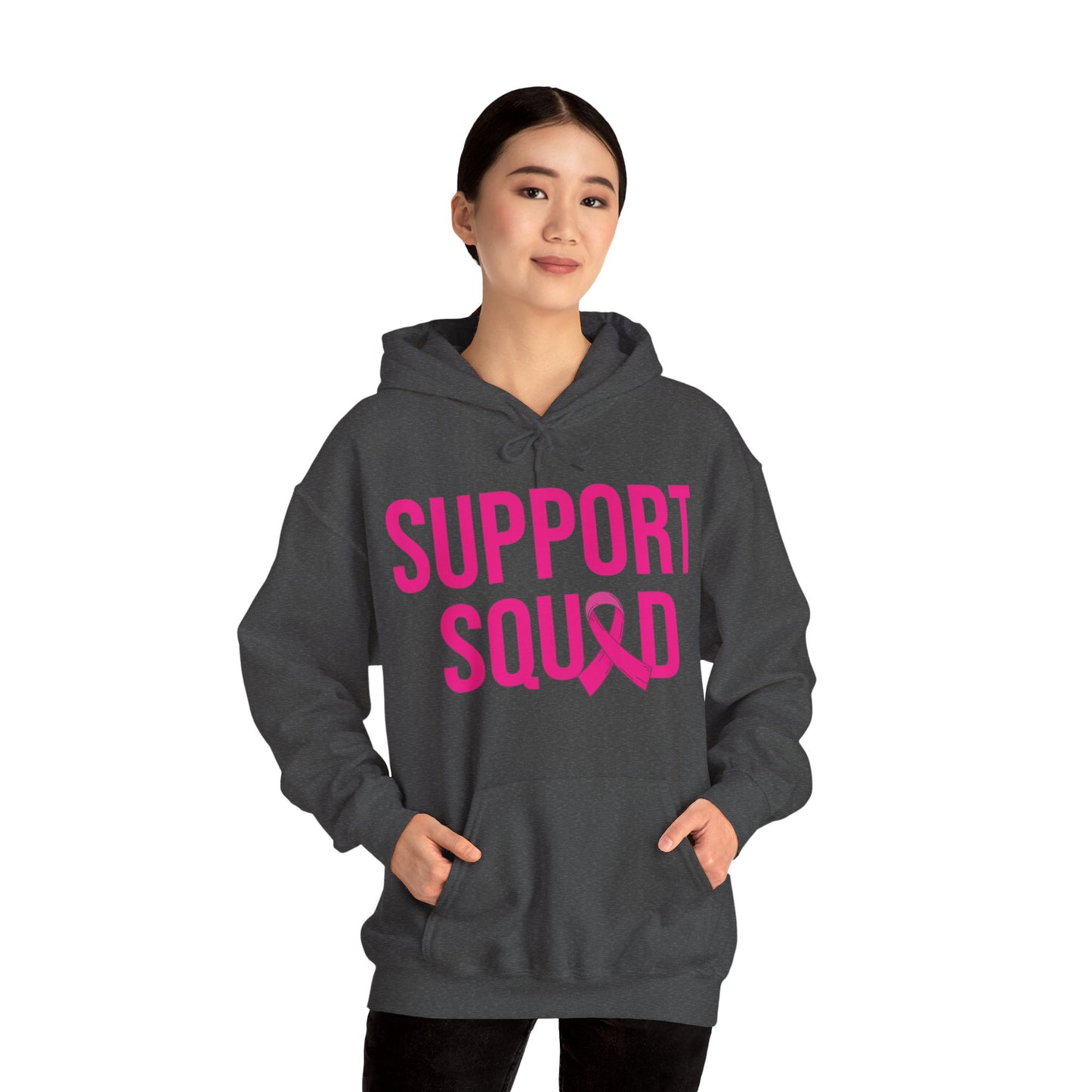 Support Squad Breast Cancer Warrior Awareness October Pink Hoodie