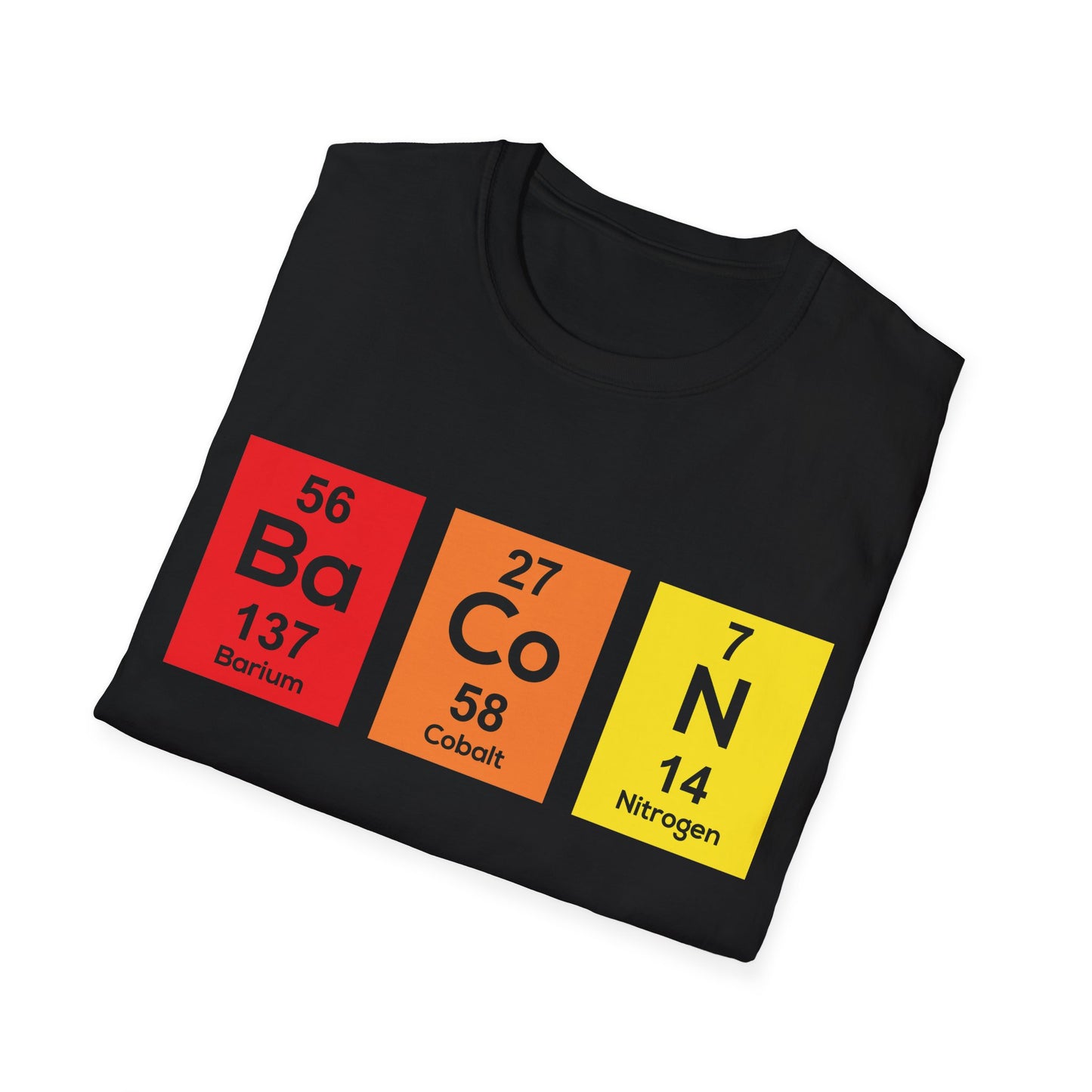 Funny The Chemistry of Bacon T Shirt Funny Nerdy Periodic Table Science