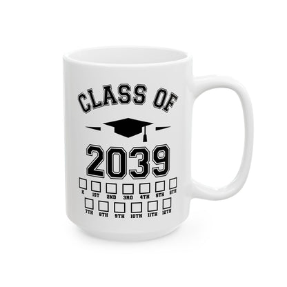 Funny Class of 2039 Grow With Me Kindergarten Back To School Coffee Mug