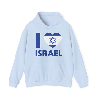 I Love Israel Flag Heart Jews Jewish Hoodie For Men Women Hoodie