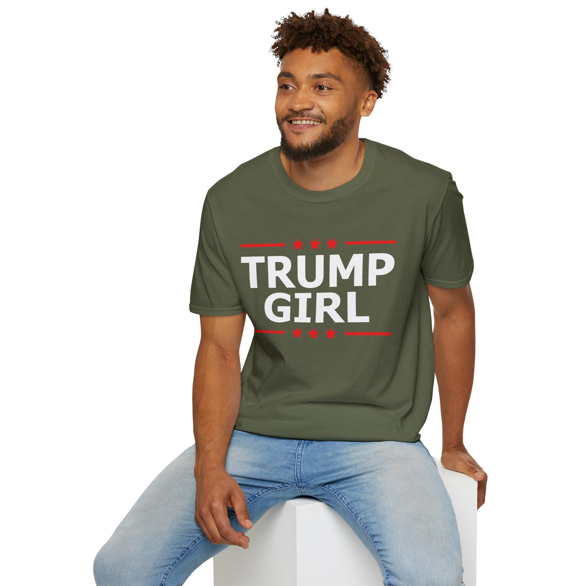 Cute Trump Girl Republican US Flag 2024 Vintage Vote T-Shirt