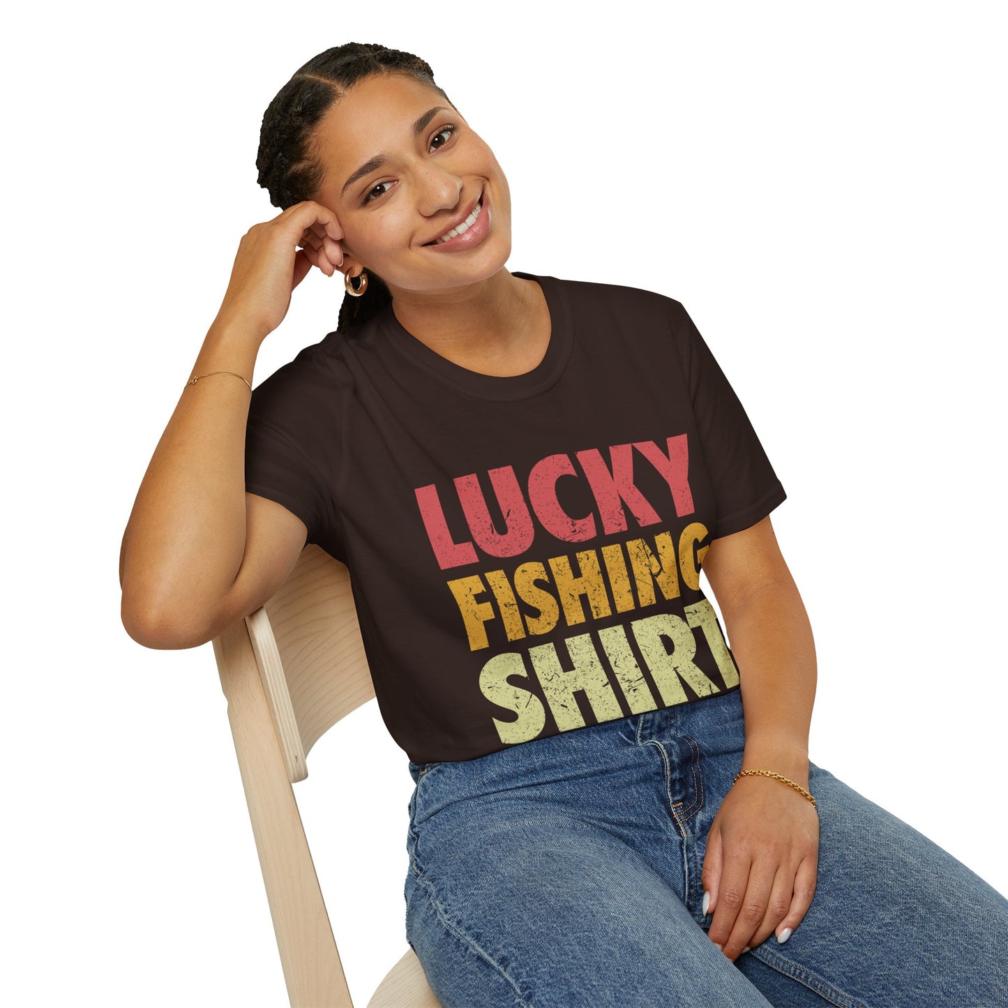 Funny Lucky Fishing Shirt Do Not Wash Vintage Fishing Lover fisherman T-Shirt Men Women