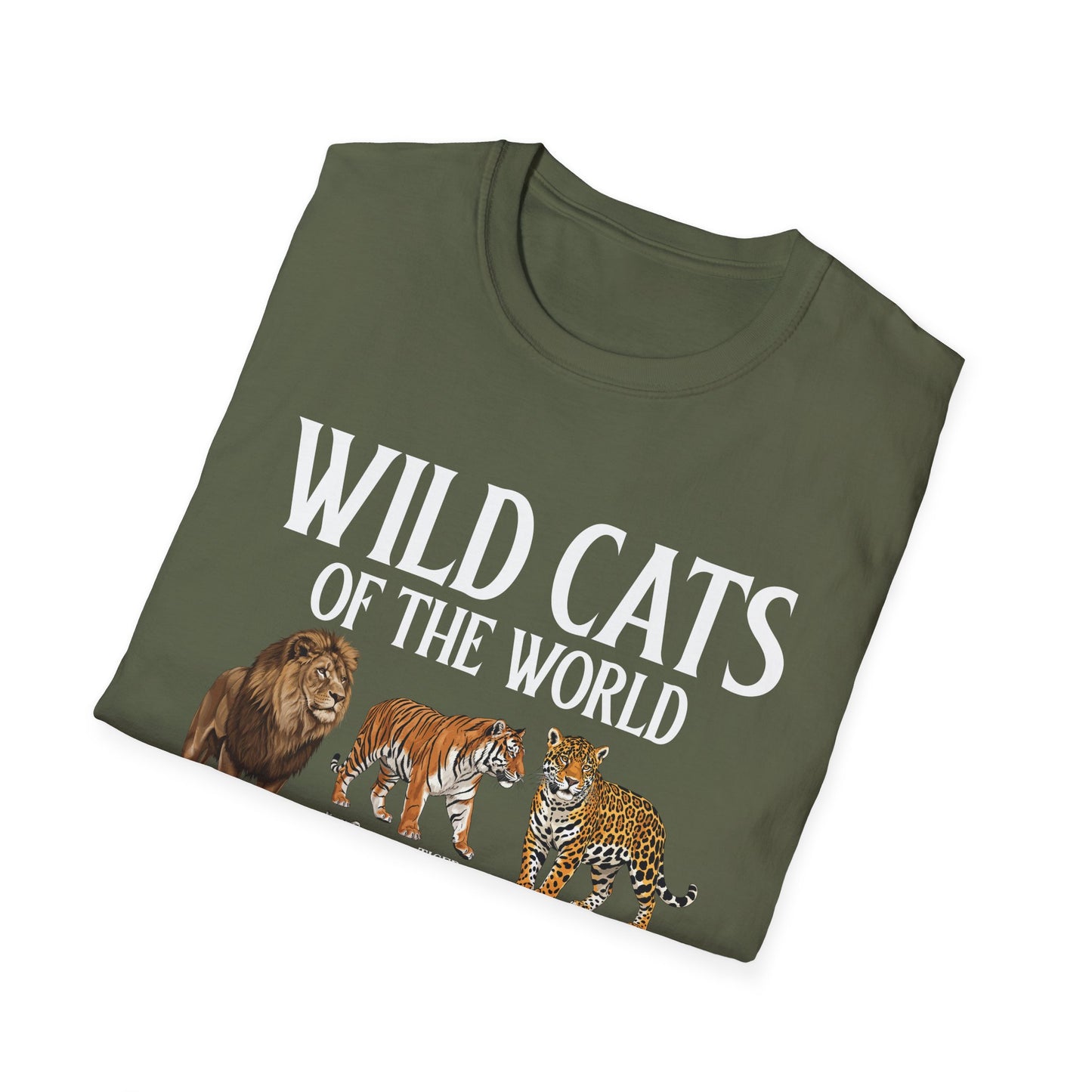 Wild Cats Animals of The World Educational Wild Animal Lover T-Shirt