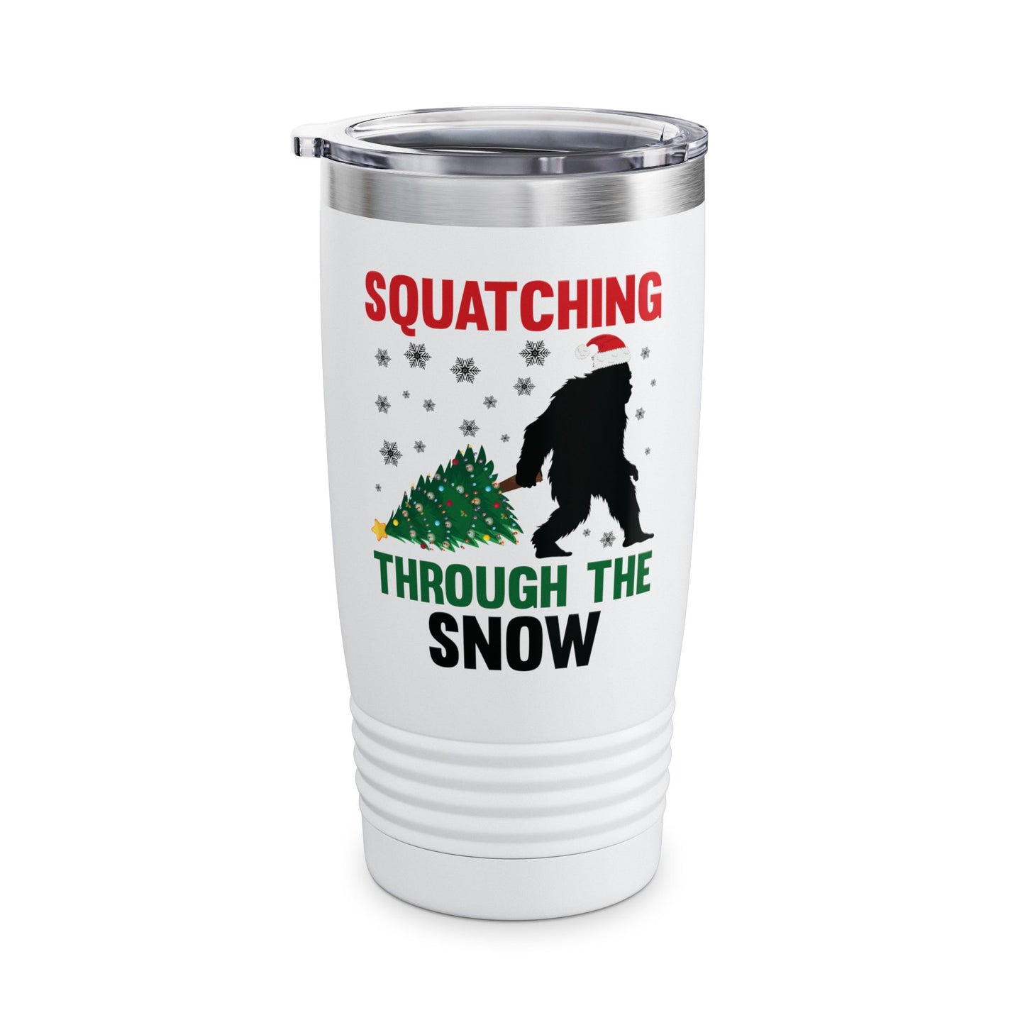 Squatching Through The Snow Funny Bigfoot Christmas Sasquatch Tumbler