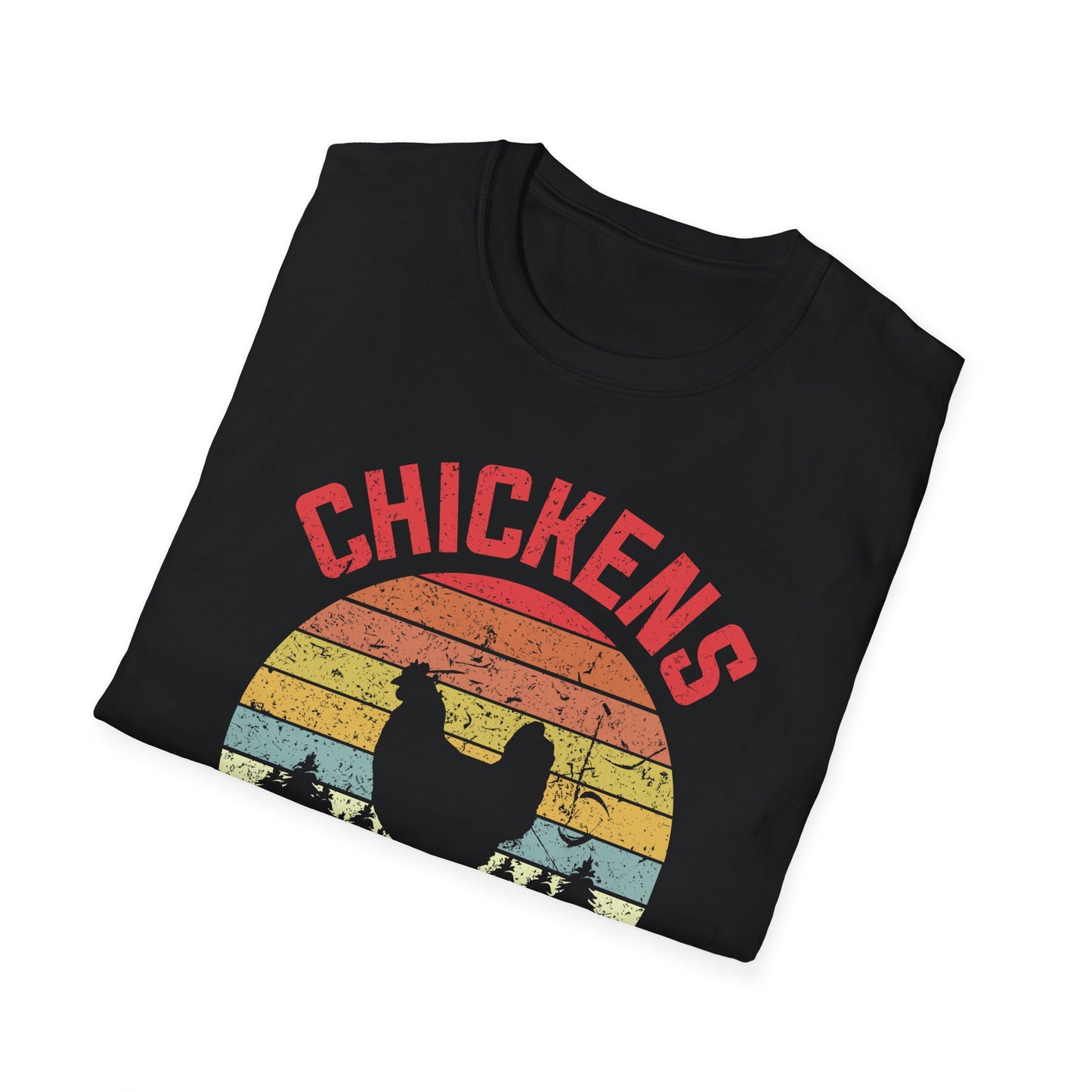 Funny Chickens The Pet That Poops Breakfast Vintage Farm T-Shirt Men Women