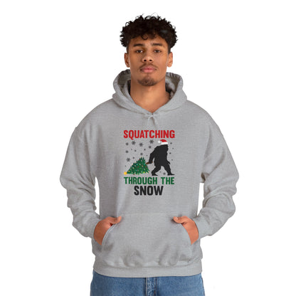 Squatching Through The Snow Funny Bigfoot Christmas Sasquatch Hoodie