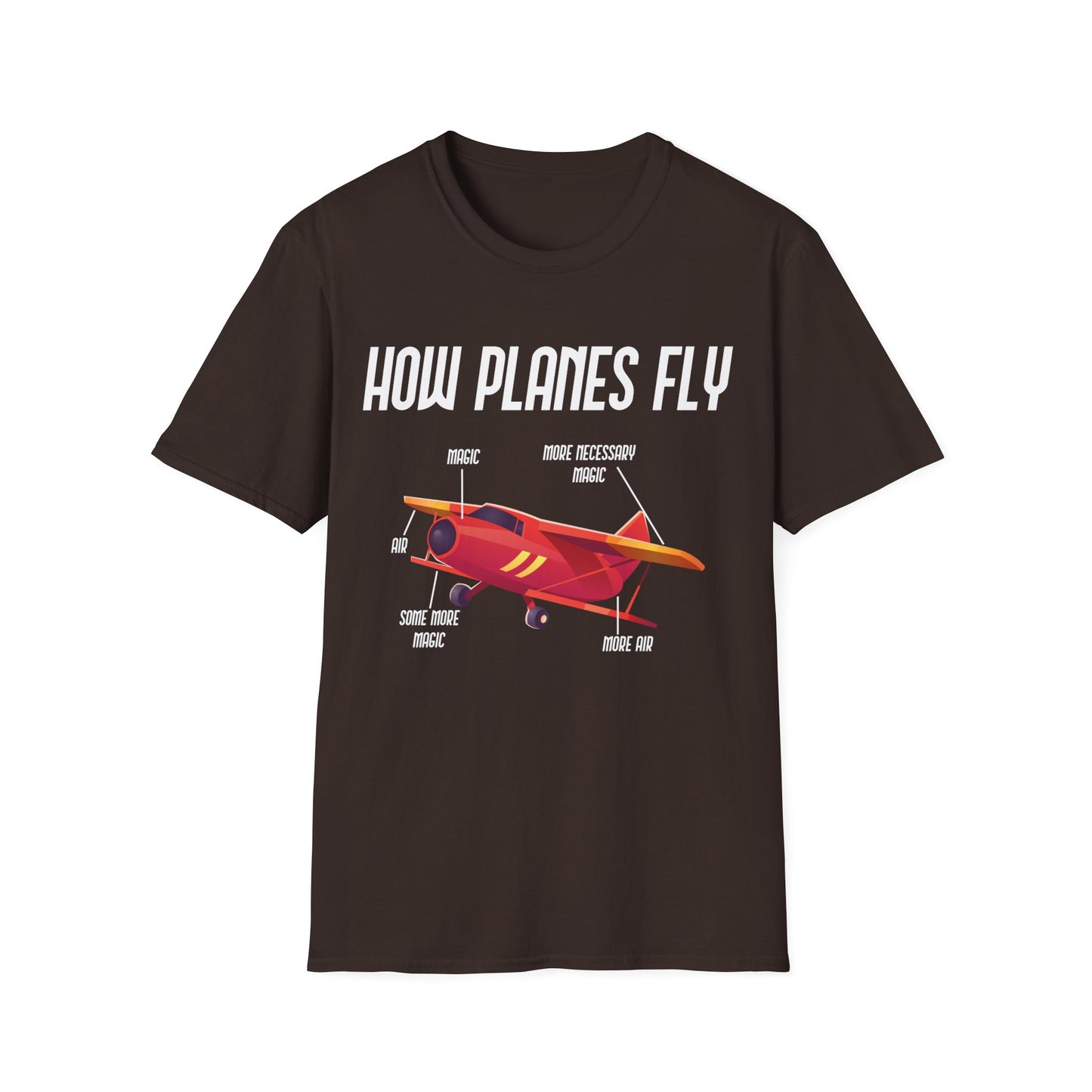 Funny How Planes Fly Airplane Parts Design for Flight Lovers T-Shirt Men Women