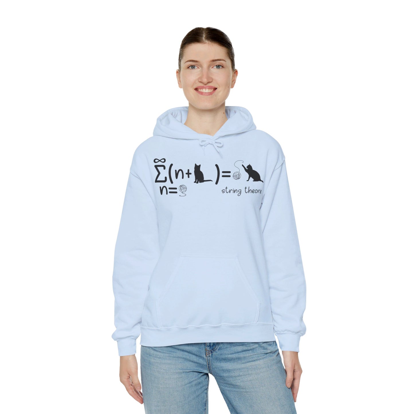 Funny String Theory Science Nerd Physics Schrodinger's Cat Hoodie For Men Women Hoodie