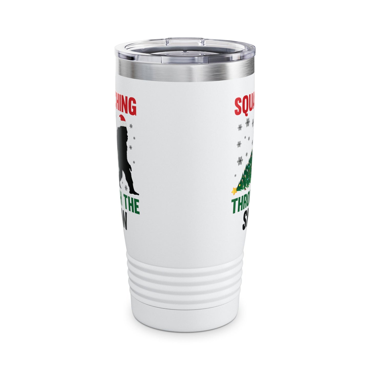 Squatching Through The Snow Funny Bigfoot Christmas Sasquatch Tumbler