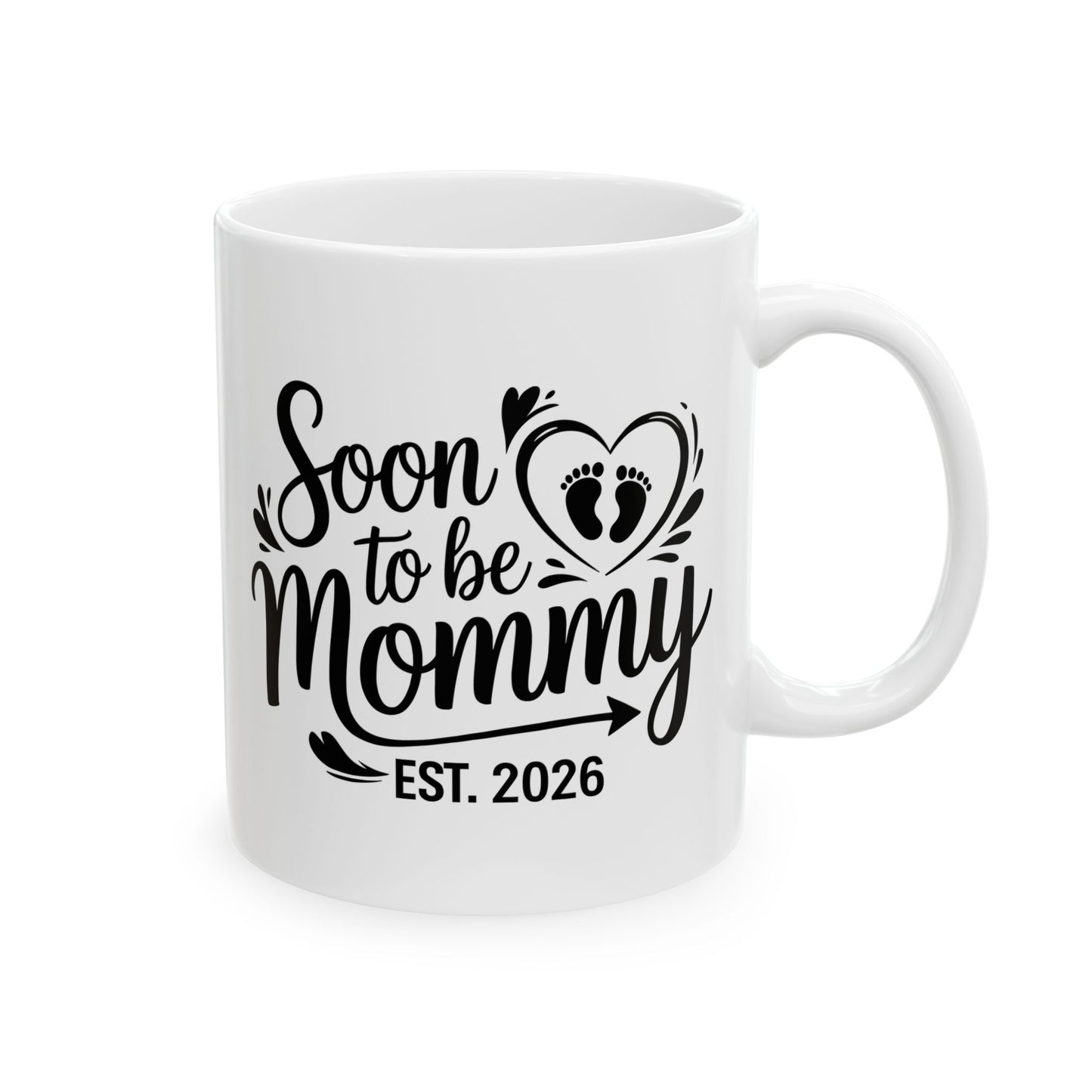 Funny Soon to be Mommy 2026 Mother's Day First Time Mom Pregnancy Coffee Mug For Women