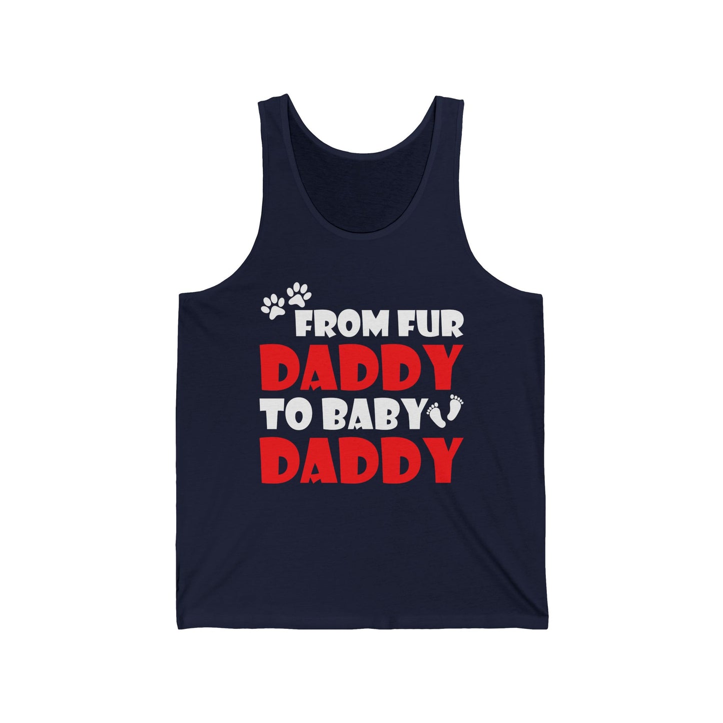 From Fur Daddy To Baby Daddy - Dog Dad Fathers Pregnancy Tank Top