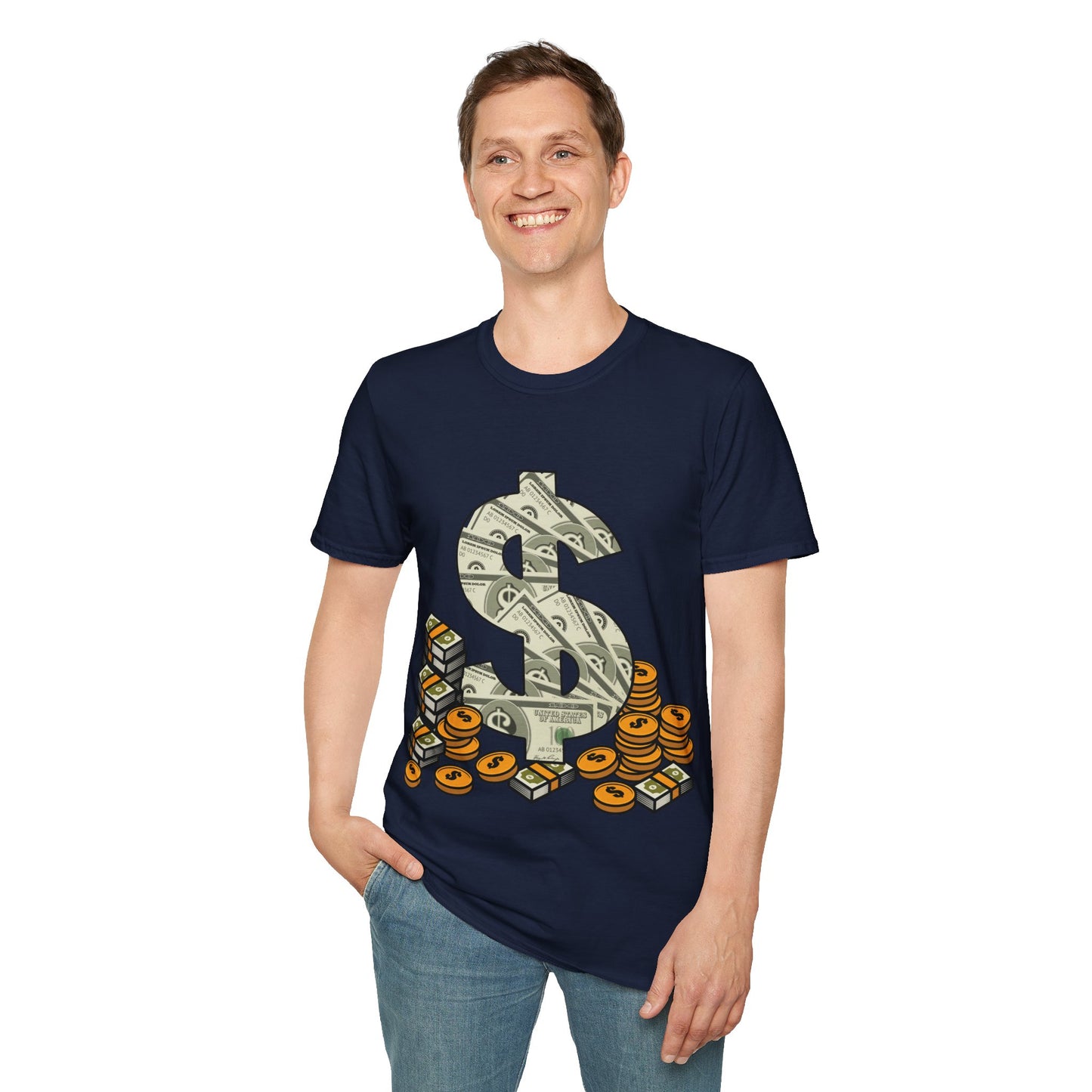 Cool As Dollar Bill Dollar Sign $$ Gift T-Shirt For Men Women T-Shirt