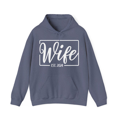 Wife Est 2024 Just Married Honeymoon Wedding Couples  Hoodie For Women Hoodie