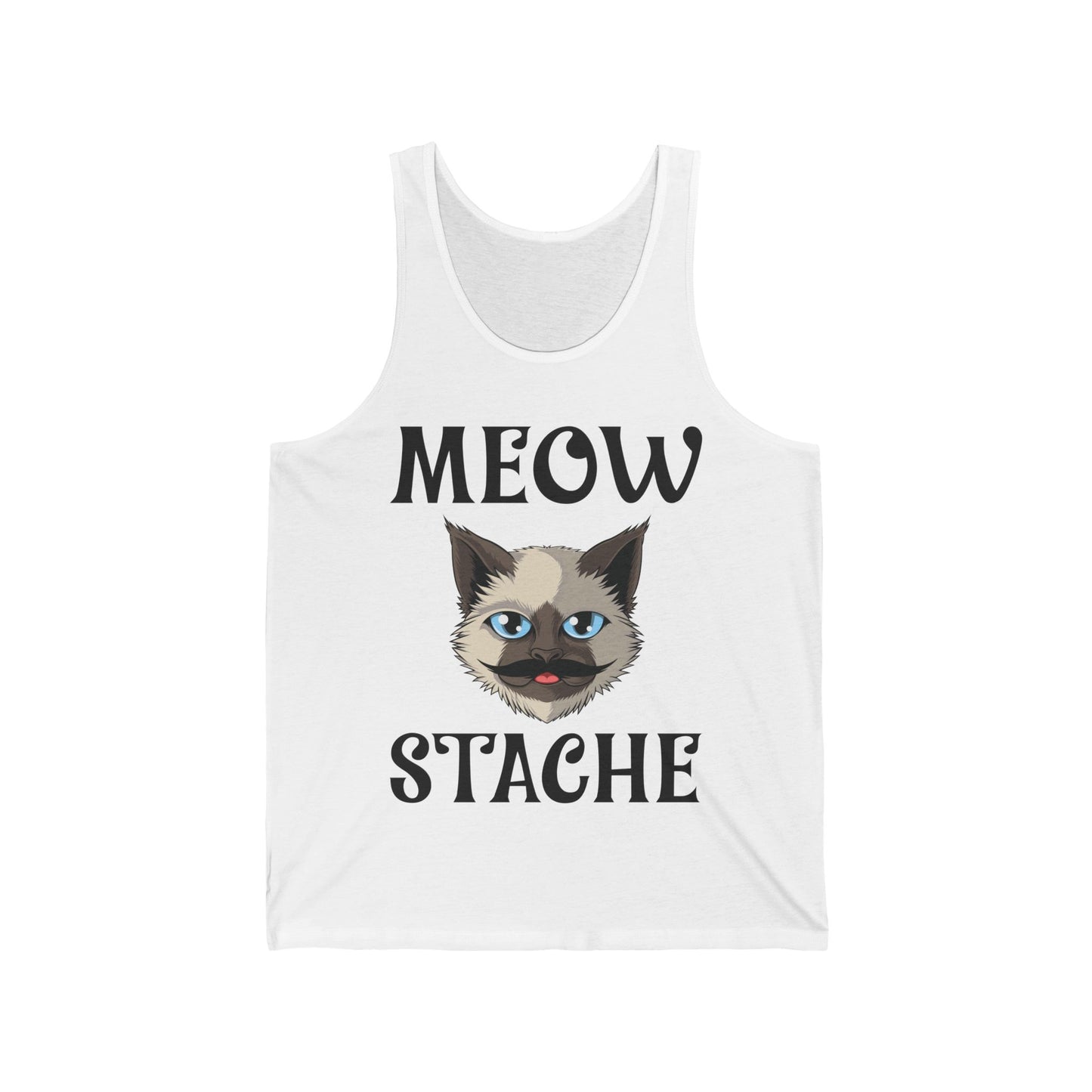 Meowstache Cat Mustache Moustache Beard Bearded Kitten Lovers Tank Top For Men Women Tank Top