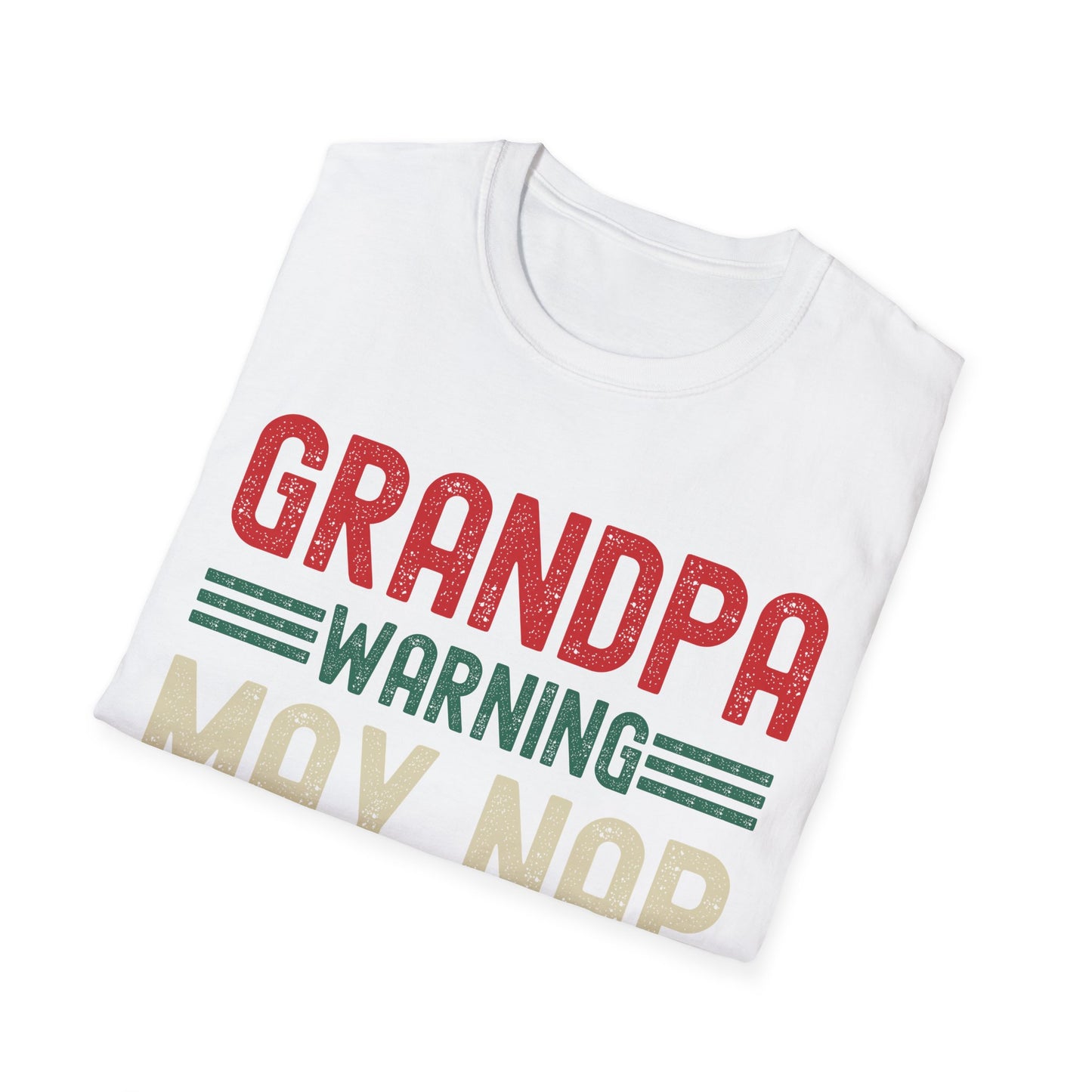 Funny Men Grandpa Warning May Nap Suddenly at Any Time Vintage Father Day