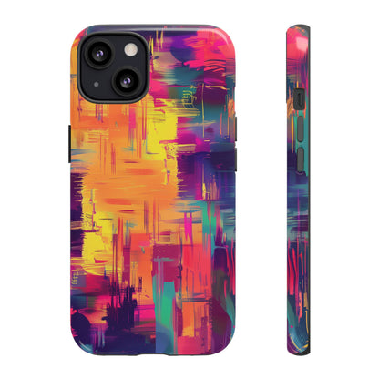 Glitch Art Pattern  iPhone 13 14 15 16 Pro Max Plus Case Wireless Charging Compatible Tough Cases Protection, Magnetic Phone Case for iPhone Classic Series