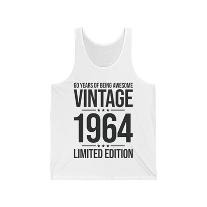 60 Year Old Gifts Vintage 1964 60 Years Awesome 60th Birthday Tank Tops