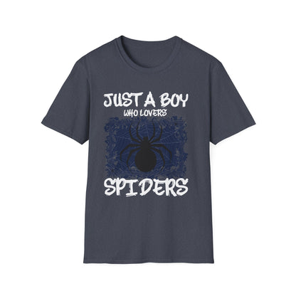 Just A Boy Who Loves Spiders Retro Spider Lover T-Shirt For Men Kids T-Shirt