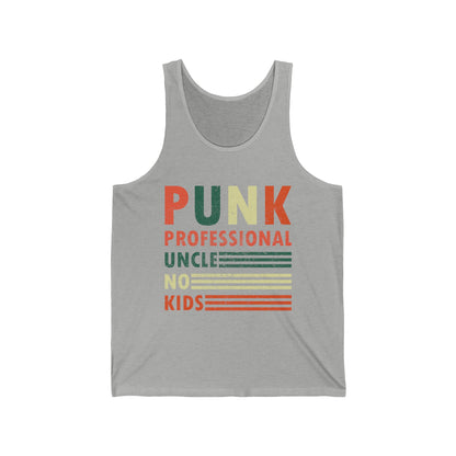 Funny Men's Punk Rock Professional Uncle No Kids Uncle Fathers Day Tank Tops for Men