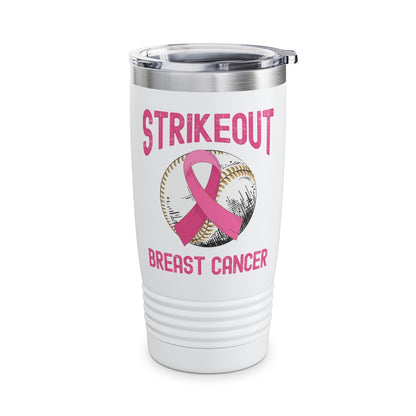 Strike Out Breast Cancer Baseball Fight Awareness Tumbler Men Women