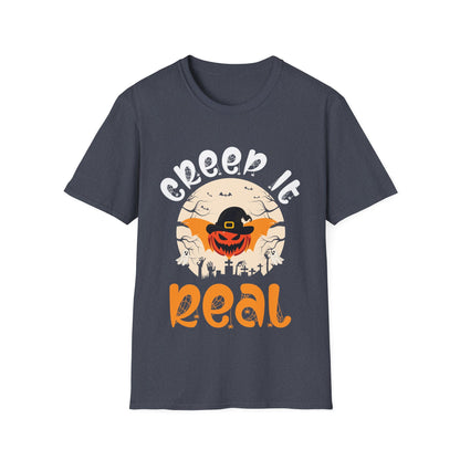 Funny Halloween Creep it Real Vintage Ghost Halloween  T-Shirt Men Women