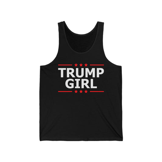 Cute Trump Girl Republican US Flag 2024 Vintage Vote Tank Top