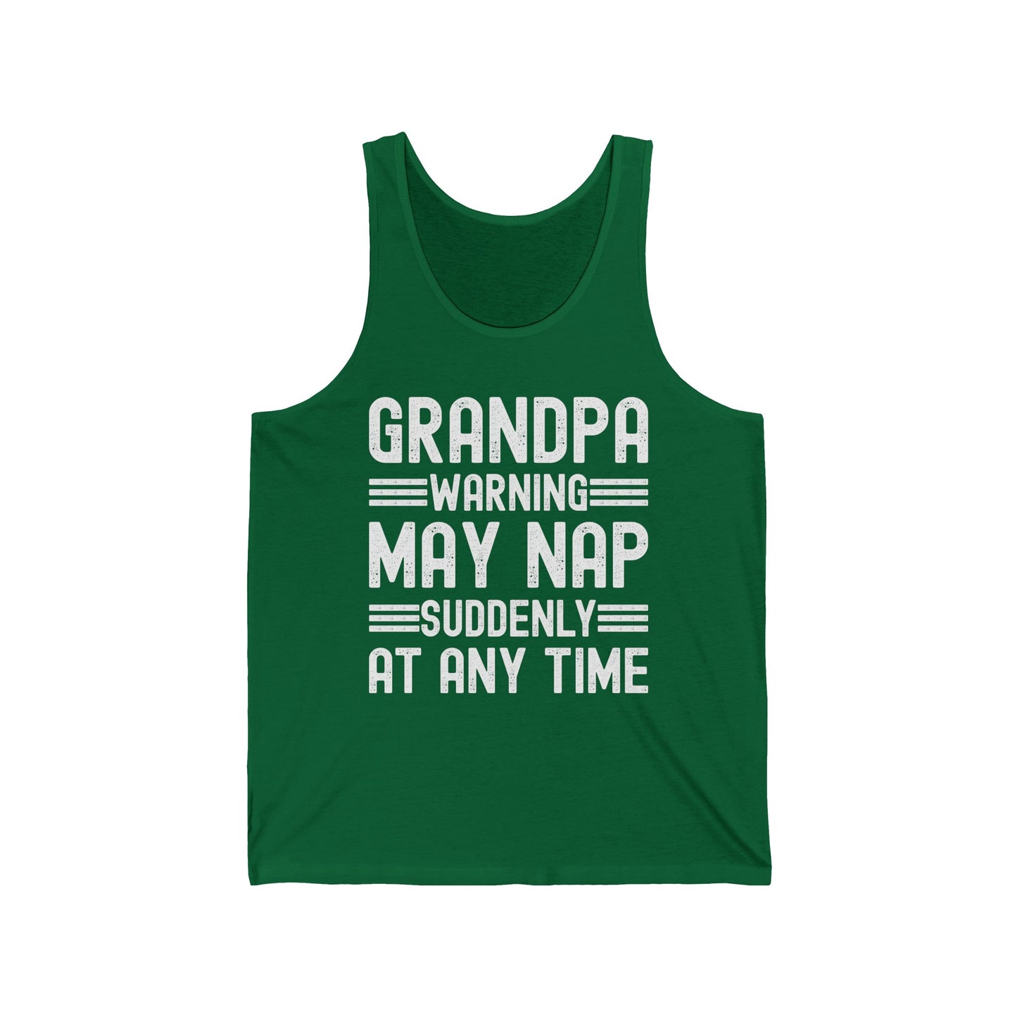 Funny Mens Grandpa Warning May Nap Suddenly At Any Time Vintage Father Day Tank Top