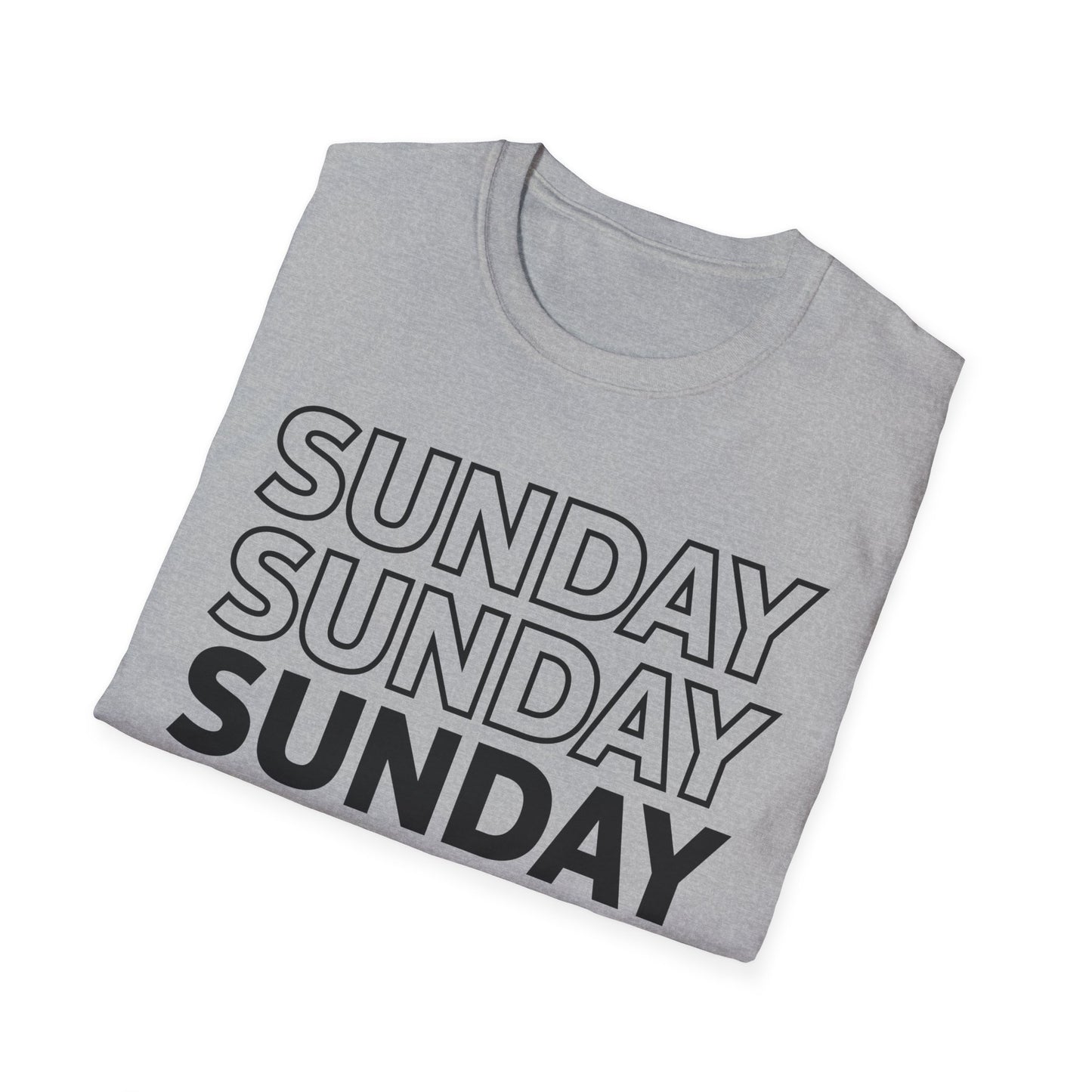 Sunday Funday Rainbow Fade Color Party T-Shirt