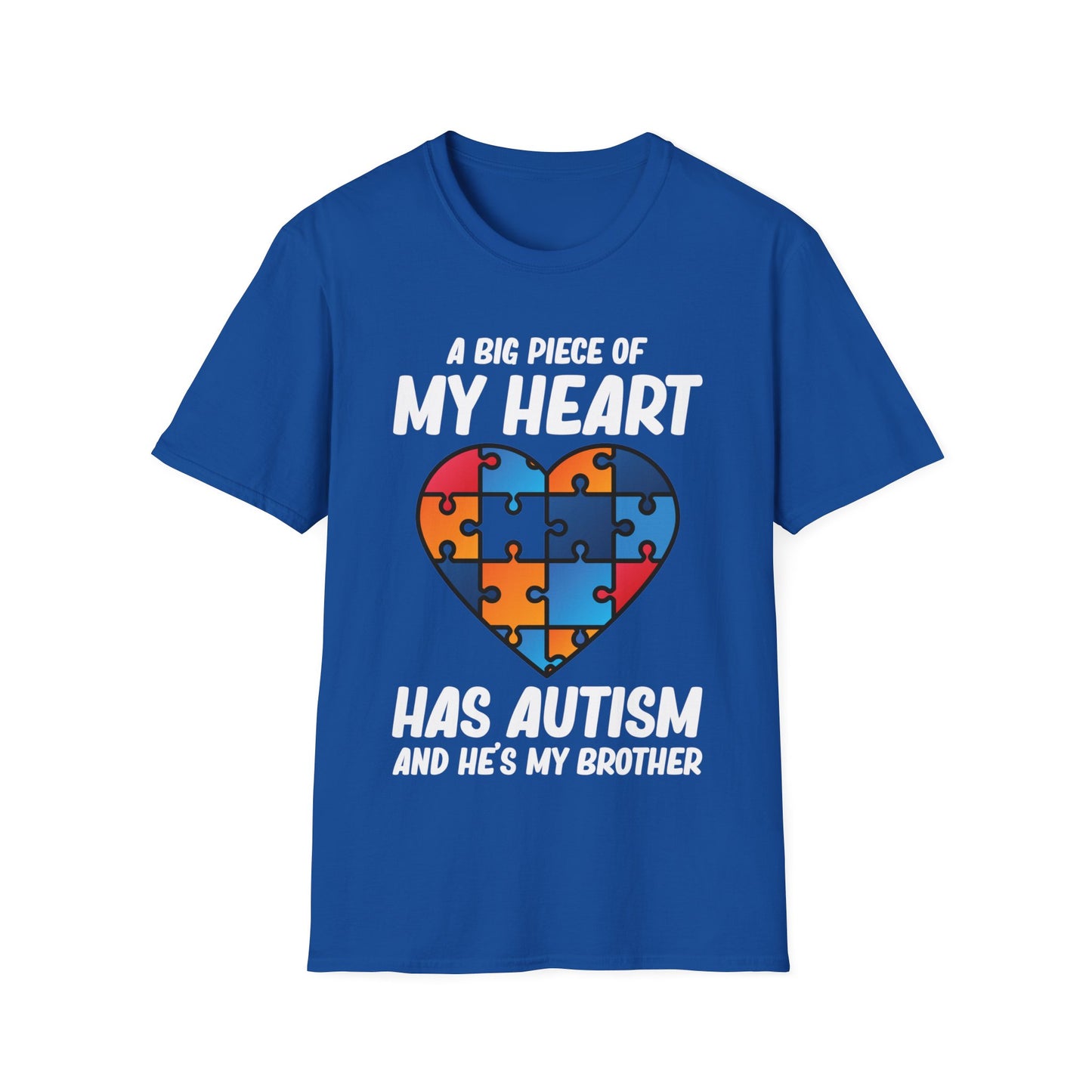 Big Peice Of My Heart Autism Awareness Sister Brother Autistic Kids Awareness T-Shirt