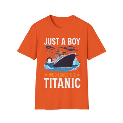 Just A Boy Who Just Loves The Rms Titanic Cruise Ship T-shirt For Men Women