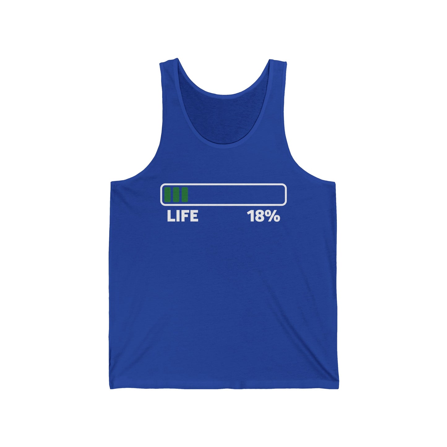 Funny Loading Bar 18% 18th Birthday Gift Tank Tops, Customize the 18 With Your Age  Personalized Tank Tops Men Women Kids