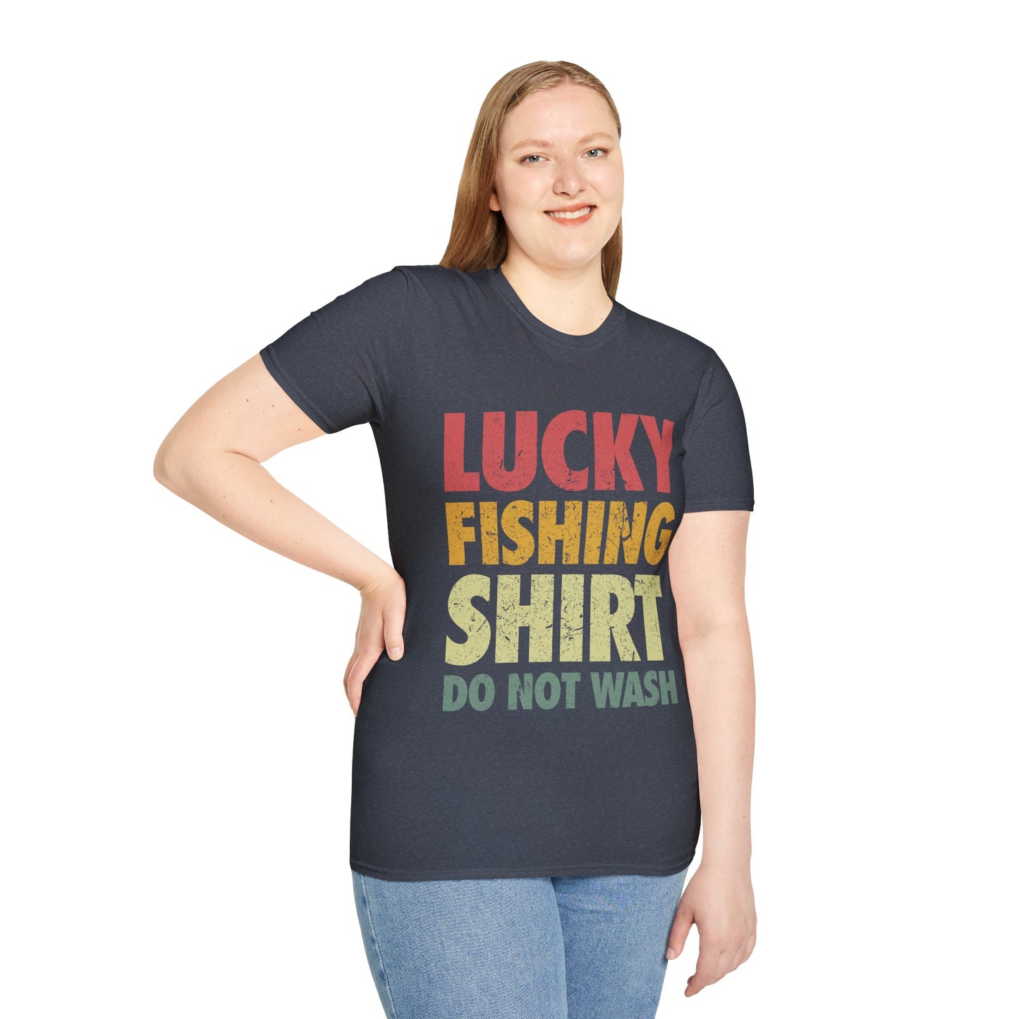 Funny Lucky Fishing Shirt Do Not Wash Vintage Fishing Lover fisherman T-Shirt Men Women